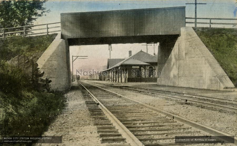 Postcard: Overhead Bridge and Depot, Durham, N.H.